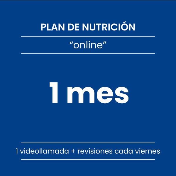 Plan de nutrición ONLINE- 1 mes